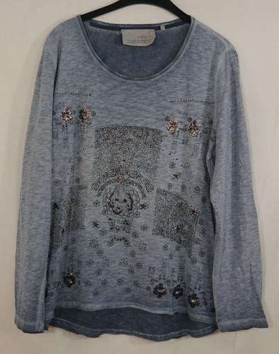 Cecil shirt blau pailletten - blau,