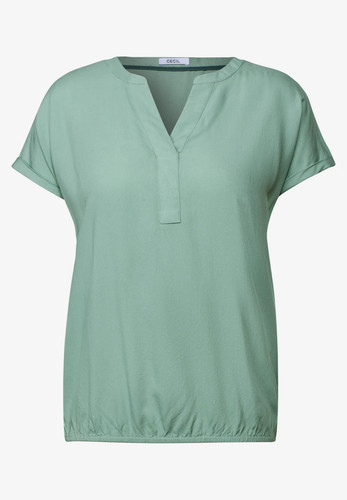 Cecil kurzarm bluse matcha - kurzarm-bluse,
